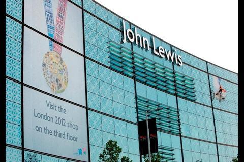 John Lewis, Stratford - The department store has ‘wrapped’ four of its most high profile stores in giant banners to celebrate London 2012.